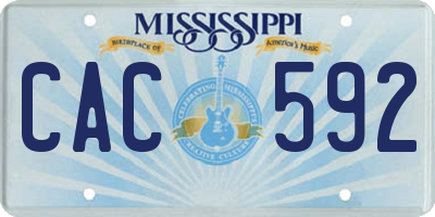 MS license plate CAC592