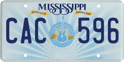 MS license plate CAC596