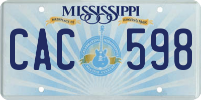 MS license plate CAC598