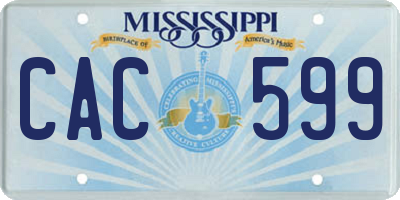 MS license plate CAC599
