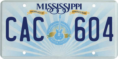 MS license plate CAC604