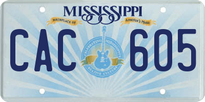 MS license plate CAC605