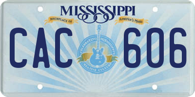 MS license plate CAC606