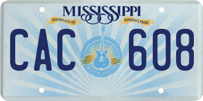 MS license plate CAC608