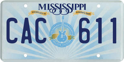 MS license plate CAC611