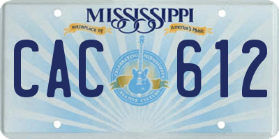 MS license plate CAC612