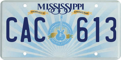 MS license plate CAC613