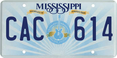 MS license plate CAC614
