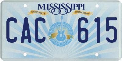 MS license plate CAC615