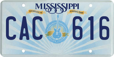 MS license plate CAC616