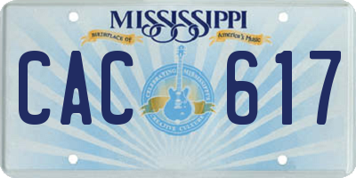 MS license plate CAC617