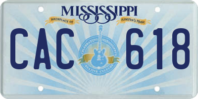 MS license plate CAC618
