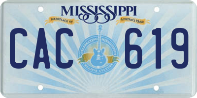 MS license plate CAC619