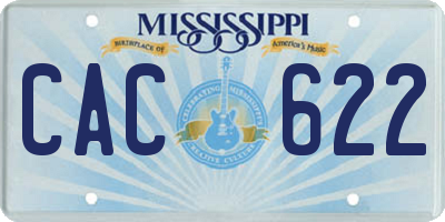 MS license plate CAC622