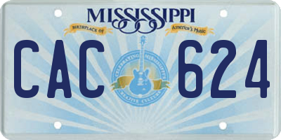 MS license plate CAC624