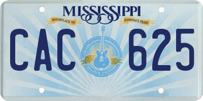 MS license plate CAC625