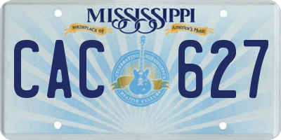 MS license plate CAC627