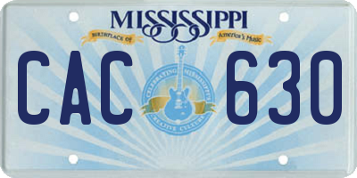 MS license plate CAC630