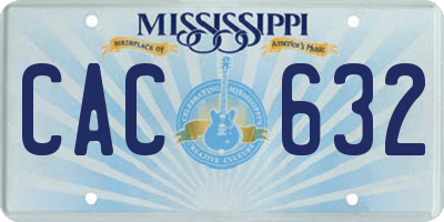 MS license plate CAC632