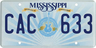 MS license plate CAC633