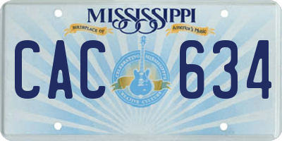 MS license plate CAC634