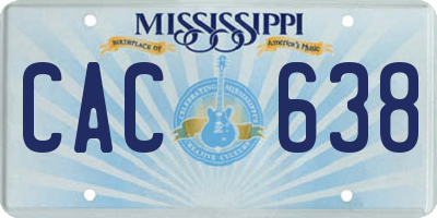 MS license plate CAC638