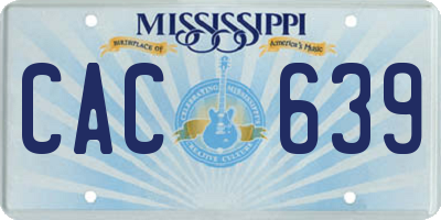 MS license plate CAC639