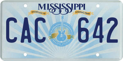 MS license plate CAC642