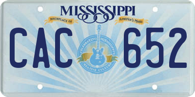 MS license plate CAC652