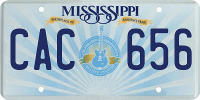 MS license plate CAC656