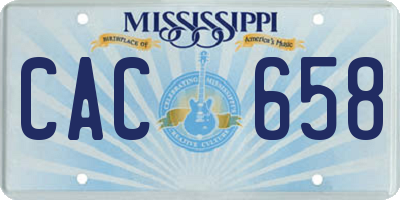 MS license plate CAC658