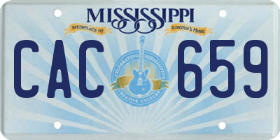 MS license plate CAC659