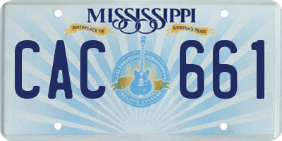 MS license plate CAC661