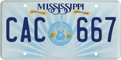MS license plate CAC667
