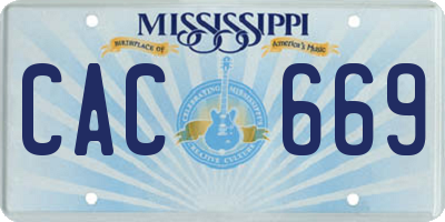 MS license plate CAC669