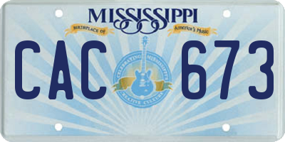 MS license plate CAC673