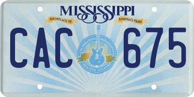 MS license plate CAC675