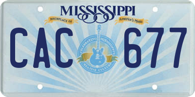 MS license plate CAC677