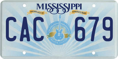 MS license plate CAC679