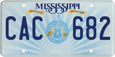 MS license plate CAC682