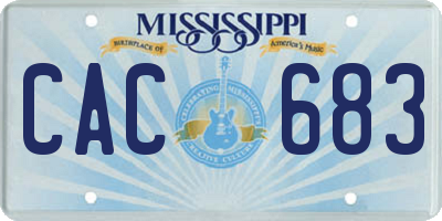 MS license plate CAC683