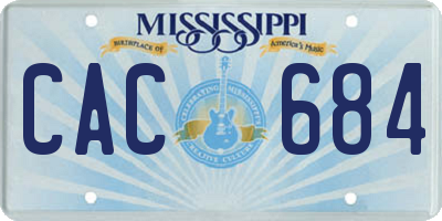 MS license plate CAC684