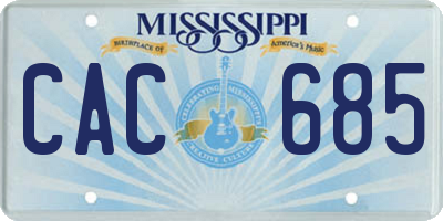 MS license plate CAC685