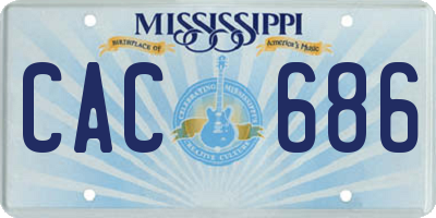 MS license plate CAC686