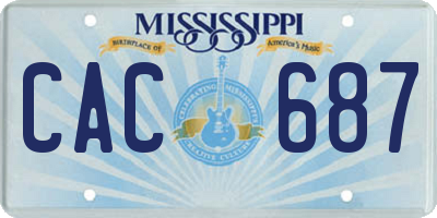 MS license plate CAC687
