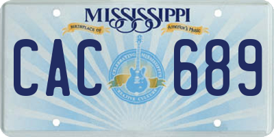 MS license plate CAC689