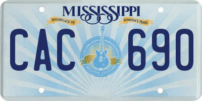 MS license plate CAC690