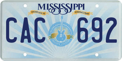 MS license plate CAC692