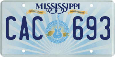 MS license plate CAC693