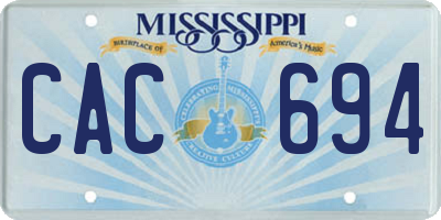 MS license plate CAC694
